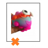 Squeezy anti-stress push ball 3d pastel